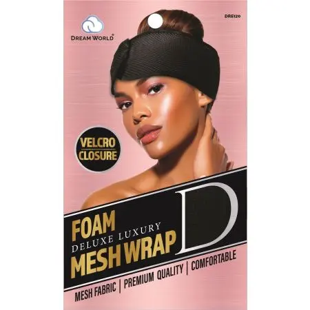 Dream World W-Mesh Wrap Foam Velcro Black #DRE120 (EA)