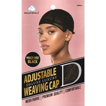 Dream World W-Weaving Cap Adjustable Black #DRE157 (EA)