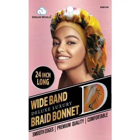 Dream World W-Wide Band Braid Bonnet XL Design #DRE174D (EA)