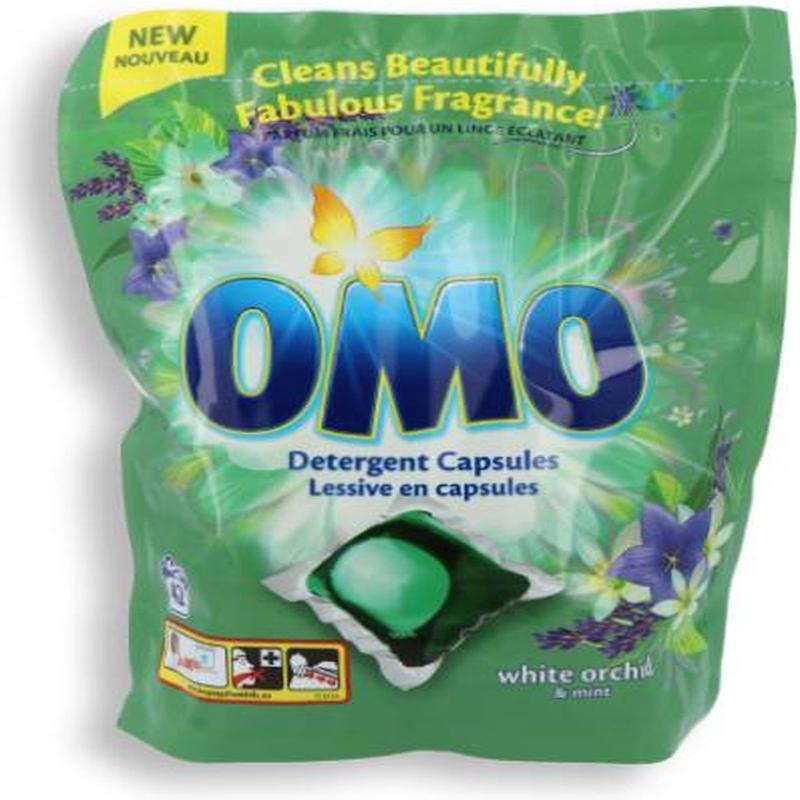 OMO Caps Flowery White Orchide Pack 42X20G OMO Caps Flowery White Orchide Pack 42X20G