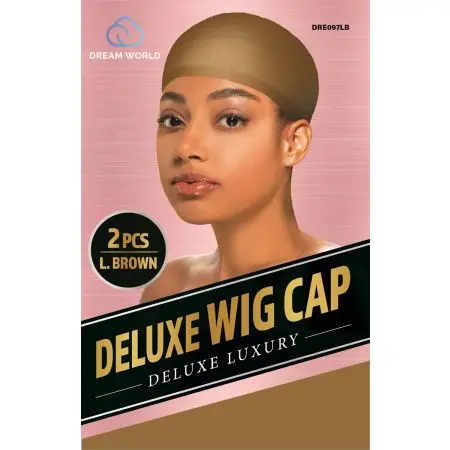 Dream World W-Wig Cap 2Pcs L/Brown #DRE097LB (EA)
