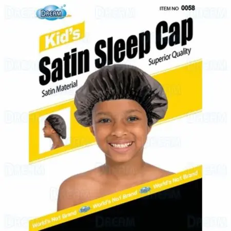 Dream World Kid-Sleep Cap Satin Black #58 (EA)