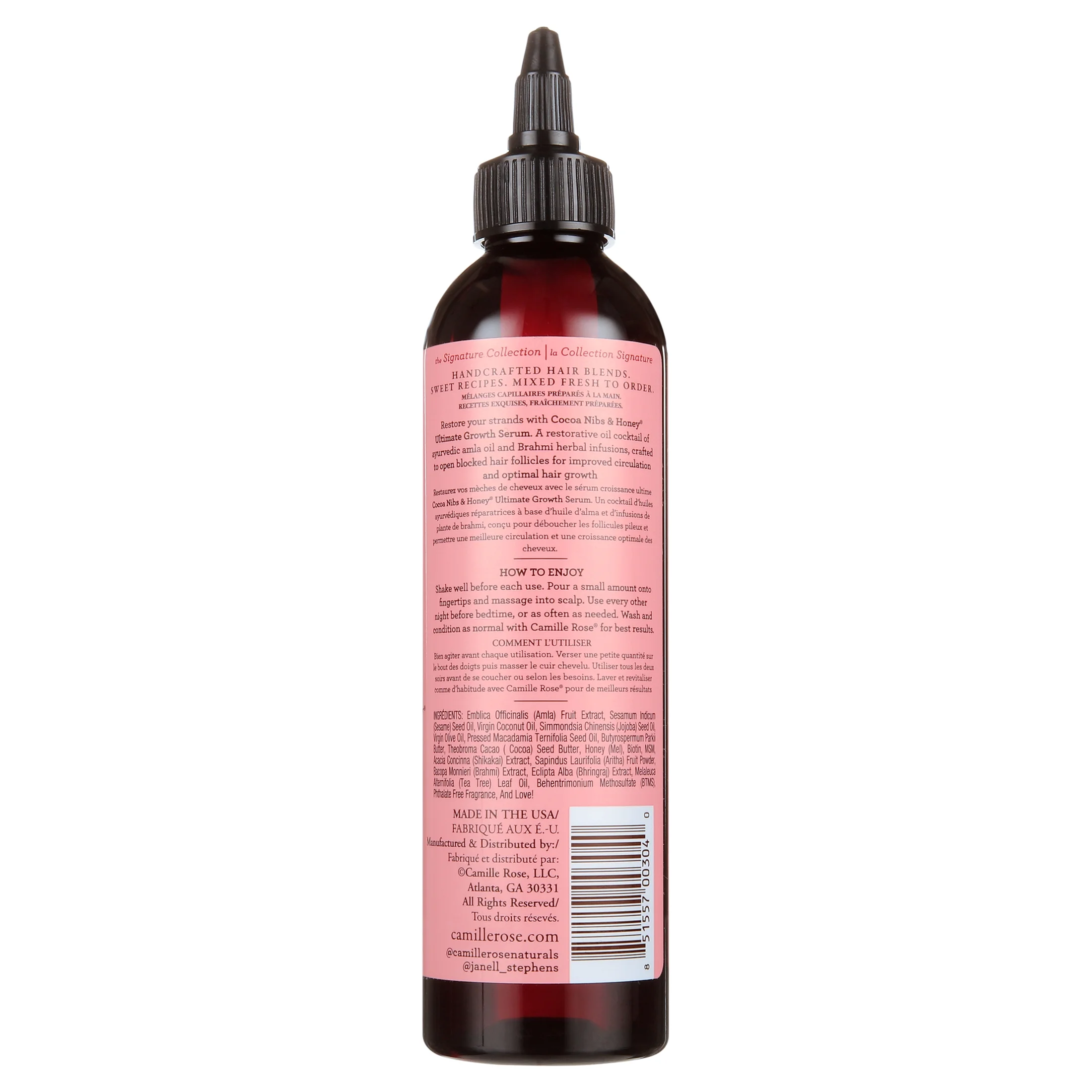Camille Rose Cocoa Nibs & Honey Growth Serum 8oz