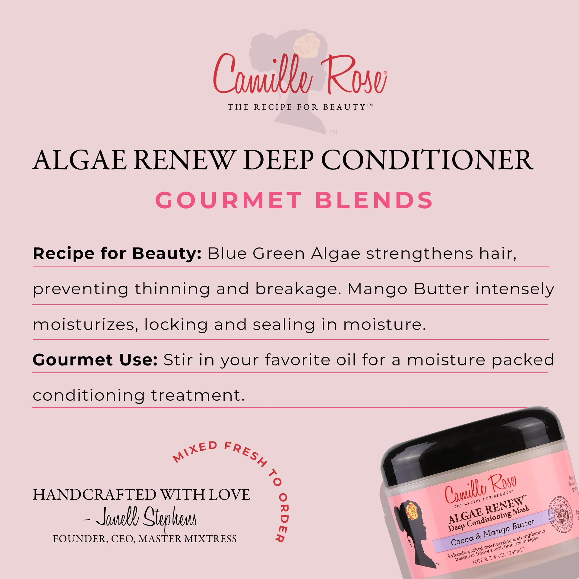 Camille Rose Algae Deep Conditioner 8oz