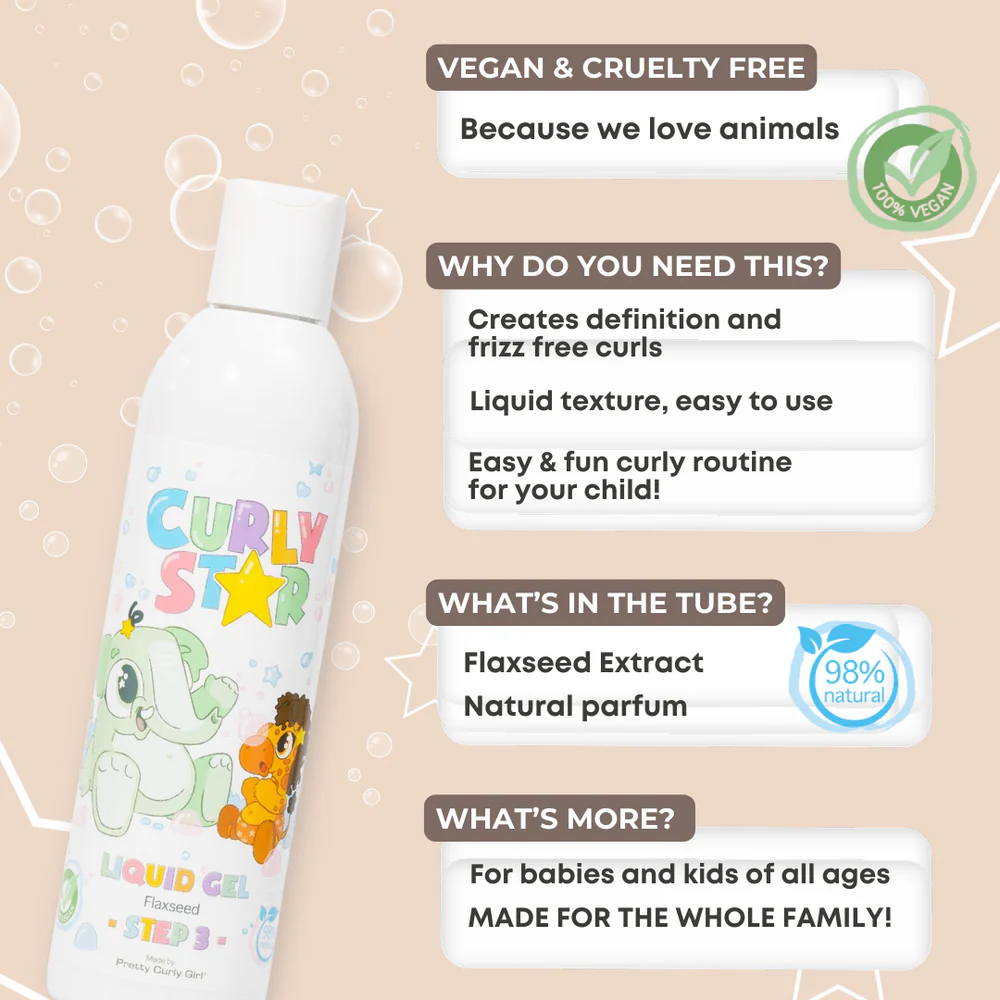 Pretty Curly Girl Liquid Gel 200ml - Kids Line
