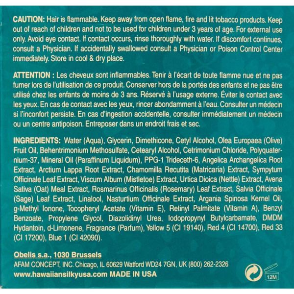 Hawaiian Silky Argan Oil Hydrating Sleek Intense Repair Mask 340gr