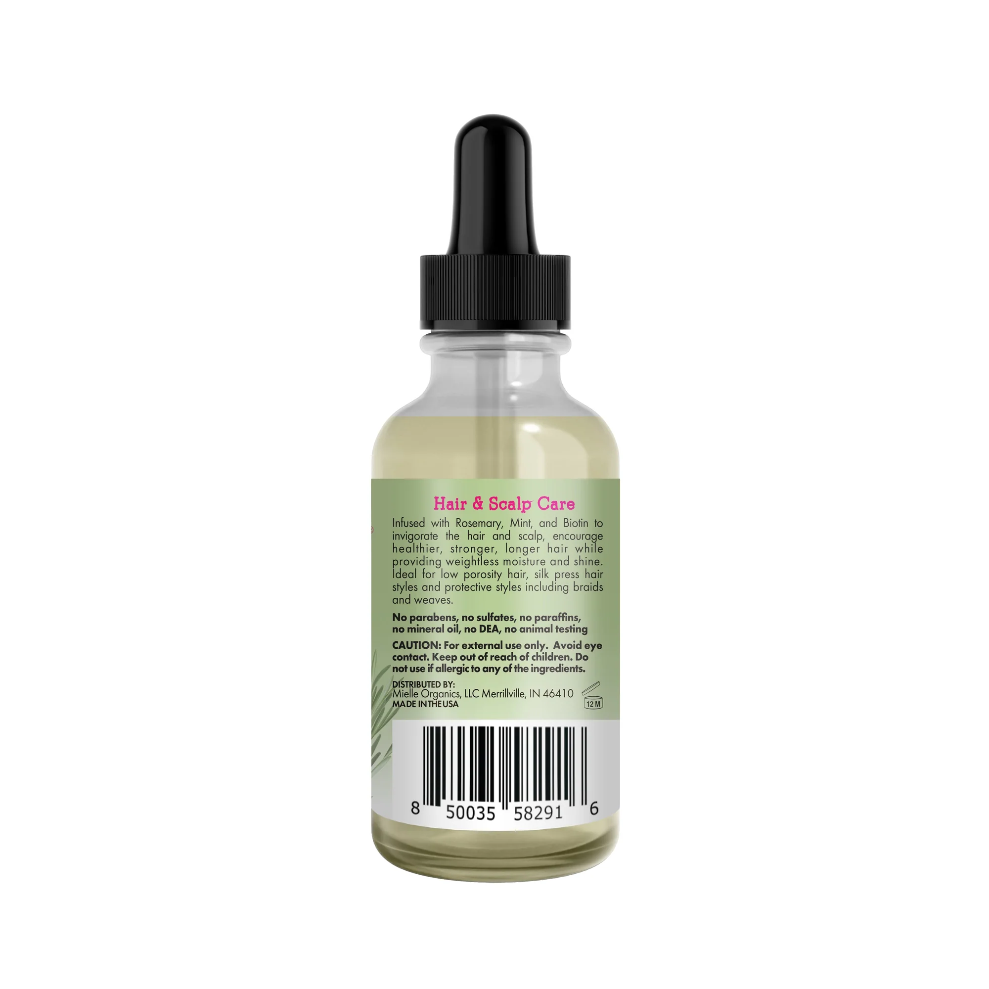 Mielle Rosemary Mint Scalp & Hair Strengthening Oil Light 59ml