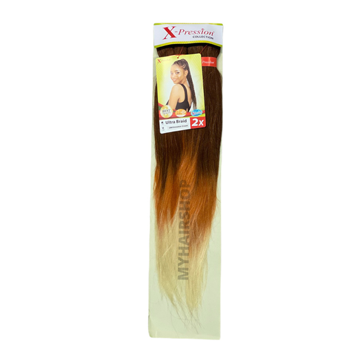 X-Pression Pre-Stretched 2X 46" #OM/Cinnamon Cream