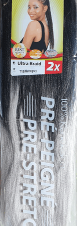 X-Pression Pre-Stretched 2X 46" #T1B/Matte Gray