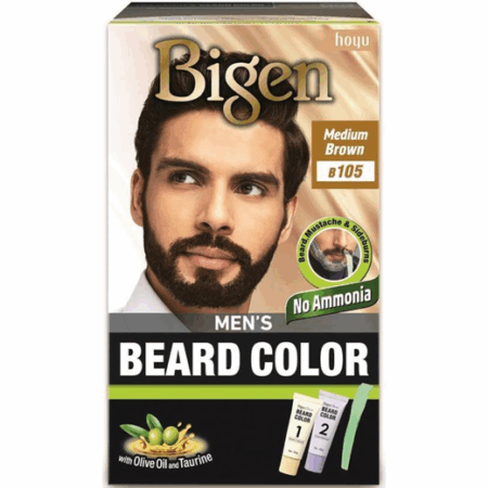 Bigen Mens Beard Color #105 Medium Brown