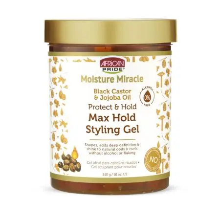 African Pride Moisture Miracle Black Castor & Jojoba Oil Gel 18oz / 510 gram