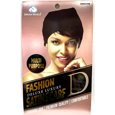 Dream World W-Scarf Satin Black #DRE070B (EA)