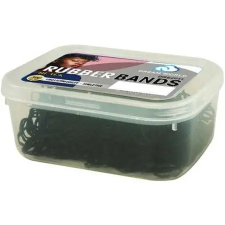 Dream World Rubber Bands 500ct/jar Black #DRE2011 (EA)