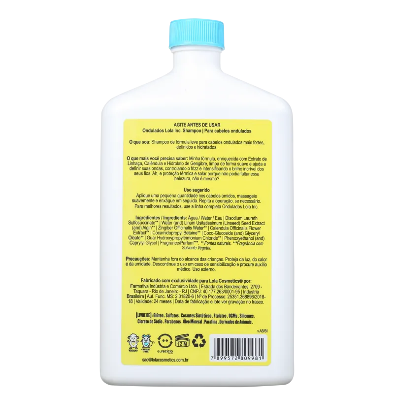 Lola Cosmetics Ondulados Shampoo 500ml