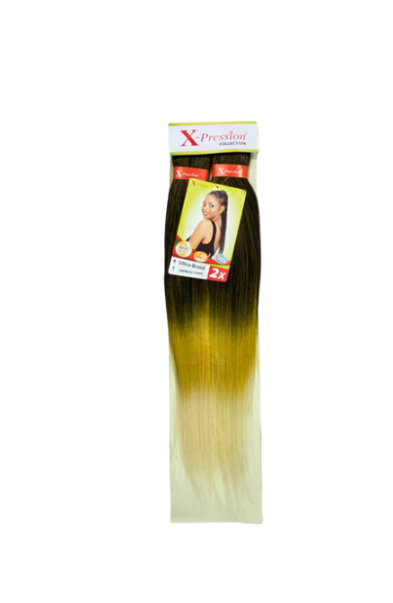X-Pression Pre-Stretched 2X 46" #OM/Honey Cream