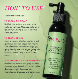 Mielle Rosemary Mint Scalp & Edge Cleansing Oil 4oz