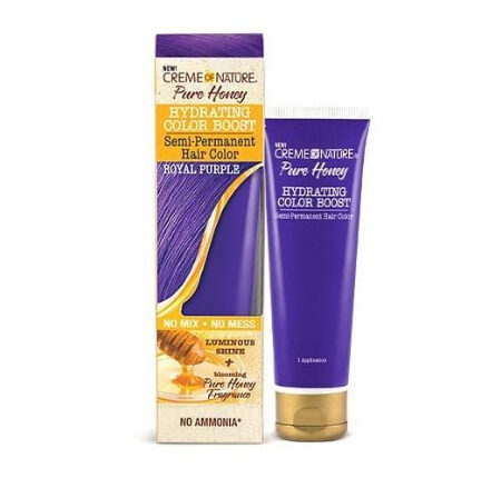 Creme Of Nature Pure Honey Color Boost Semi Permanent Hair Color - Royal Purple
