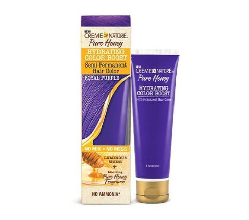Creme Of Nature Pure Honey Color Boost Semi Permanent Hair Color - Royal Purple
