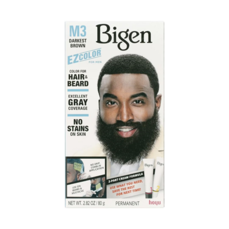 Bigen Men EZ Colour M3 - Hair & Beard Color Darkest Brown Gray Coverage