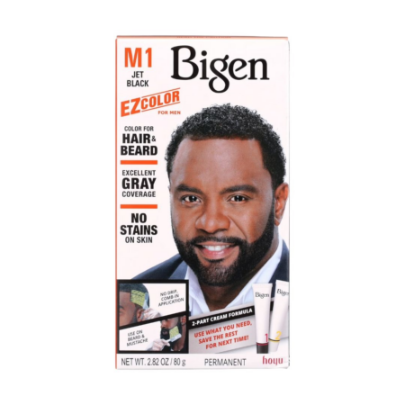 Bigen Men EZ Colour M1 - Hair & Beard Color Jet Black Gray Coverage