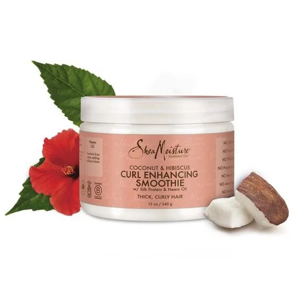 Shea Moisture Coconut & Hibiscus Curl Enhancing Smoothie, Style Milk, Shampoo & Conditioner
