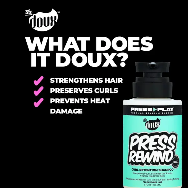 The Doux Press Play Rewind Curl Reversion Shampoo 8oz