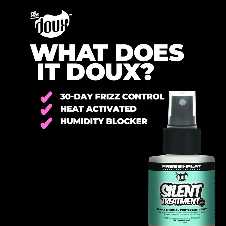 The Doux Press Play Silent Treatment 30 Day Anti-Humidity Treatment 2oz