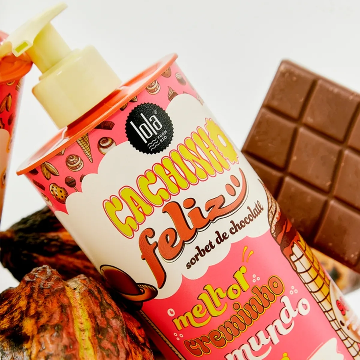 Lola Cosmetics Cachinho Feliz Chocolate Curl Styling Cream for Kids 450ml