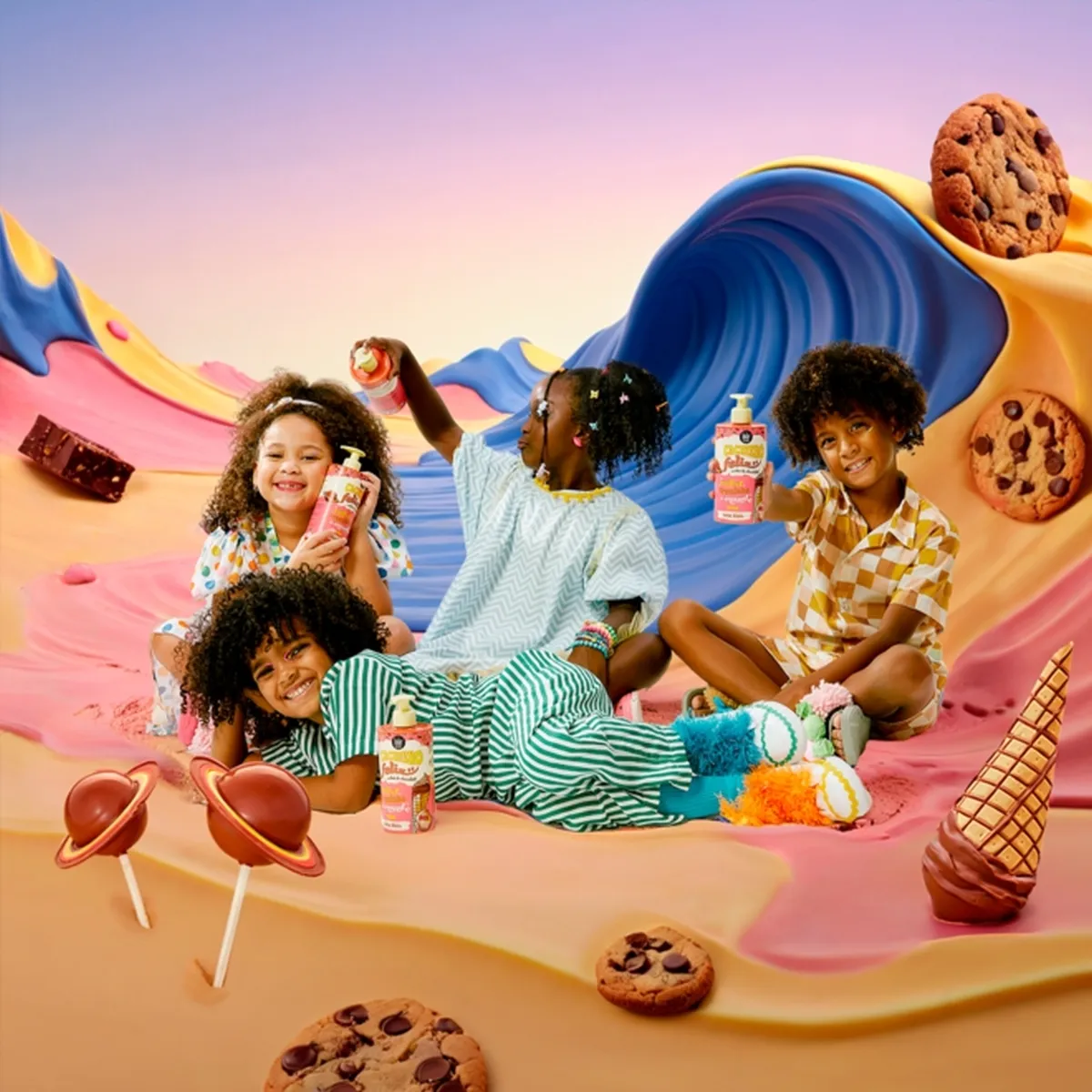 Lola Cosmetics Cachinho Feliz Chocolate Curl Styling Cream for Kids 450ml