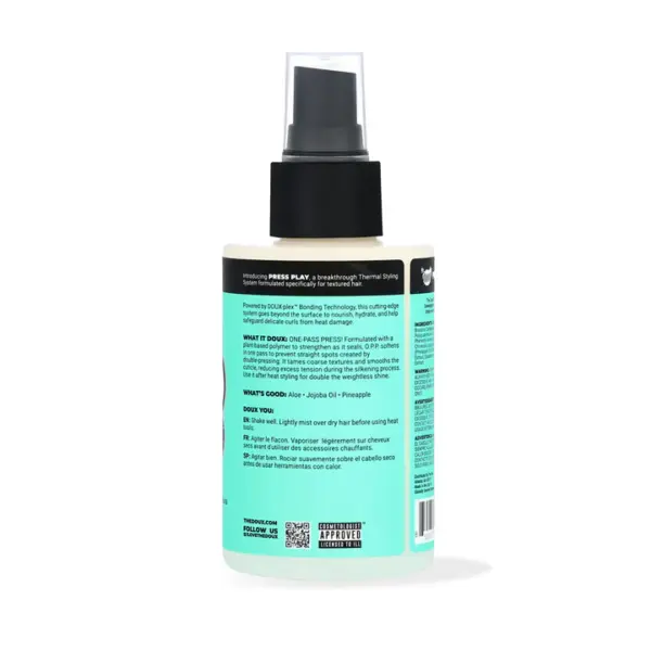The Doux Press Play O.P.P. One Pass Heat Protectant Spray 4oz