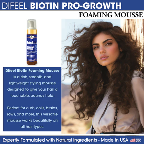 Difeel Biotin Foaming Mousse 8oz