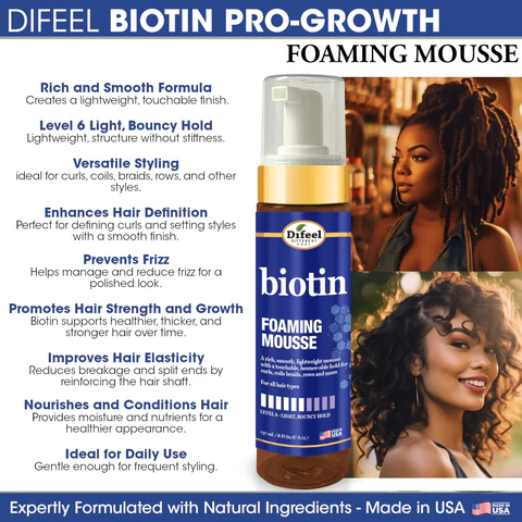 Difeel Biotin Foaming Mousse 8oz