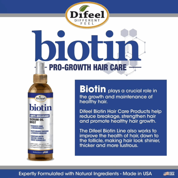Difeel Anti-Breakage Serum Oil Mist Biotin 8oz