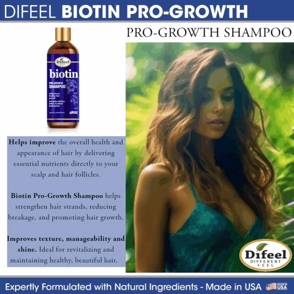 Difeel Biotin Pro-Growth Shampoo 12oz