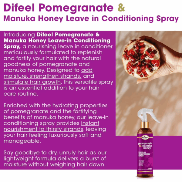 Difeel Pomegranate Manuka Honey Leave-In 8oz