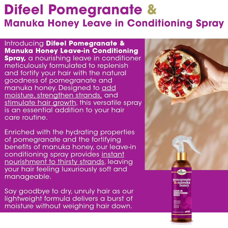 Difeel Pomegranate Manuka Honey Leave-In 237ml / 8oz