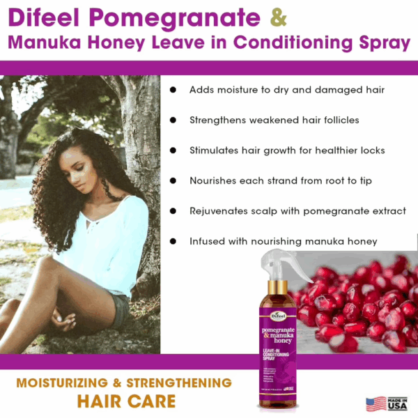 Difeel Pomegranate Manuka Honey Leave-In 8oz