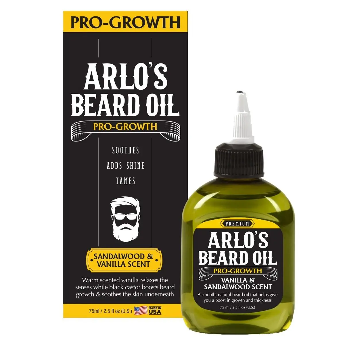 Arlo's Beard Oil Pro Growth Vanille Sandalwood 75ml