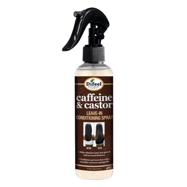 Difeel Caffeine and Castor Leave-In Spray 177ml / 6oz