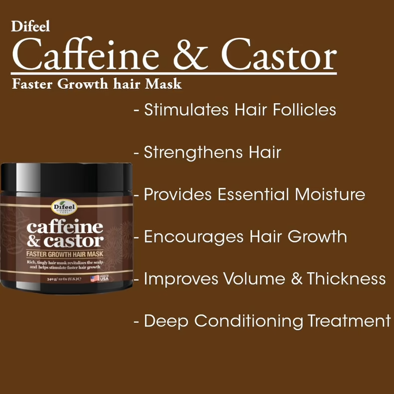 Difeel Caffeine and Castor Mask 340ml / 12oz
