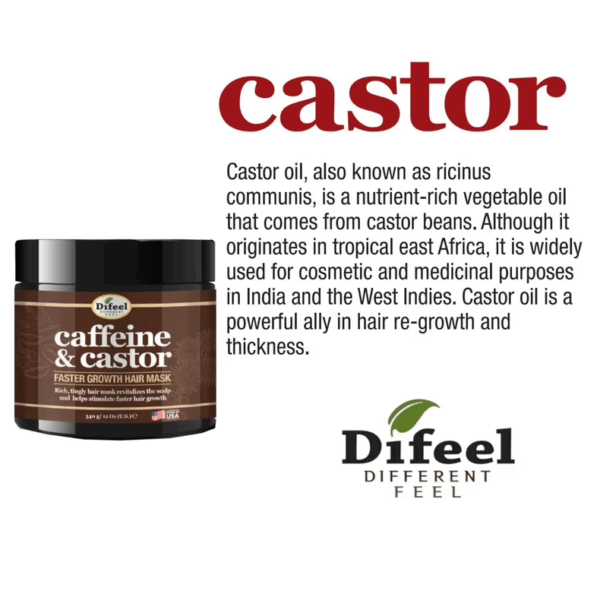 Difeel Caffeine and Castor Mask 340ml / 12oz