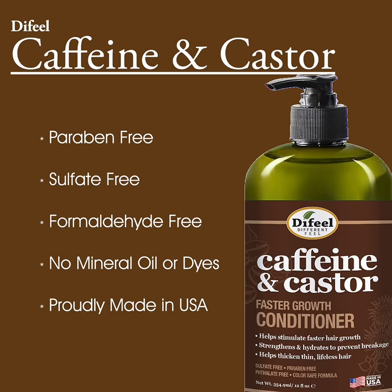 Difeel Caffeine and Castor Conditioner 354ml / 12oz