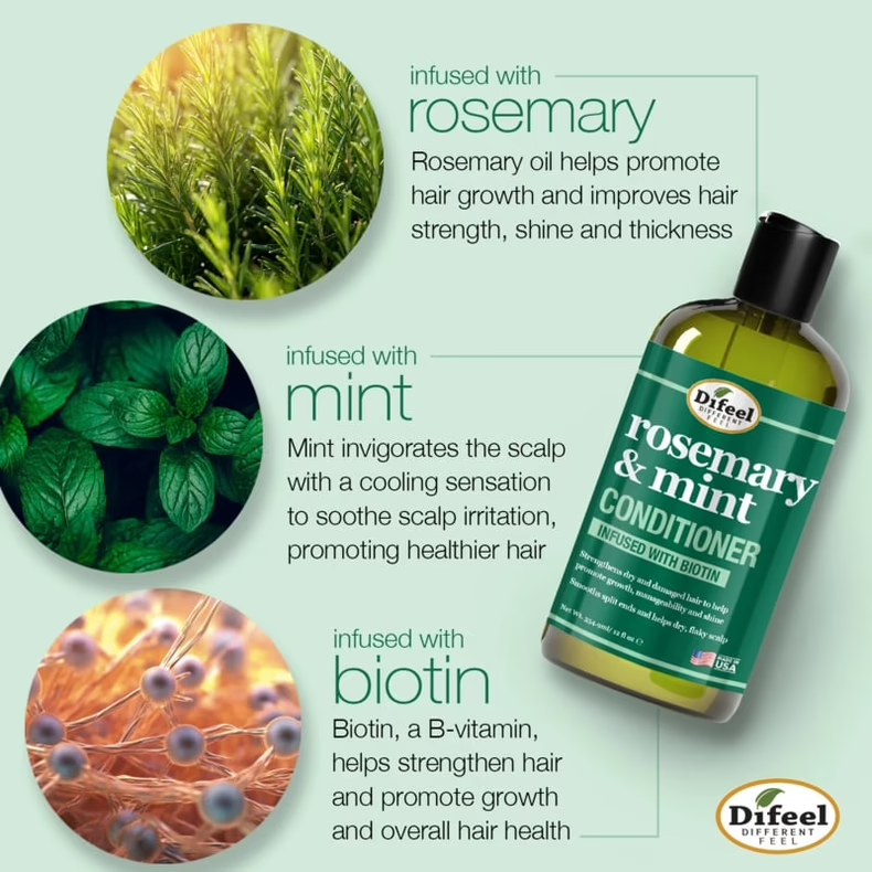Difeel Rosemary & Mint Strengthening Conditioner 12oz
