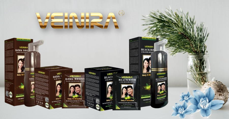 Veinira Black Hair Shampoo 10 pieces/zakjes of 25ml