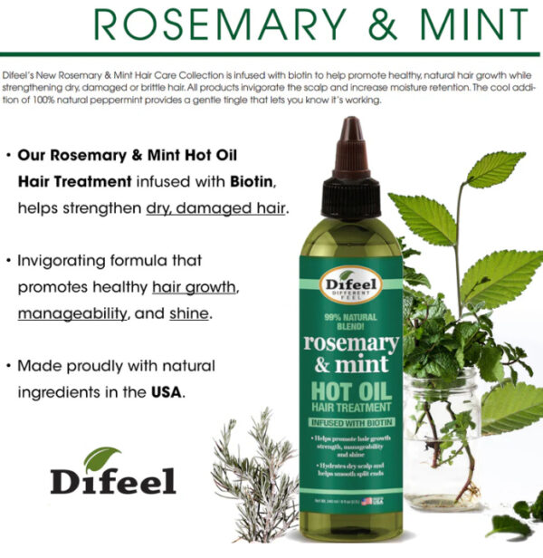 Difeel Rosemary & Mint Hot Oil Treatment 8oz
