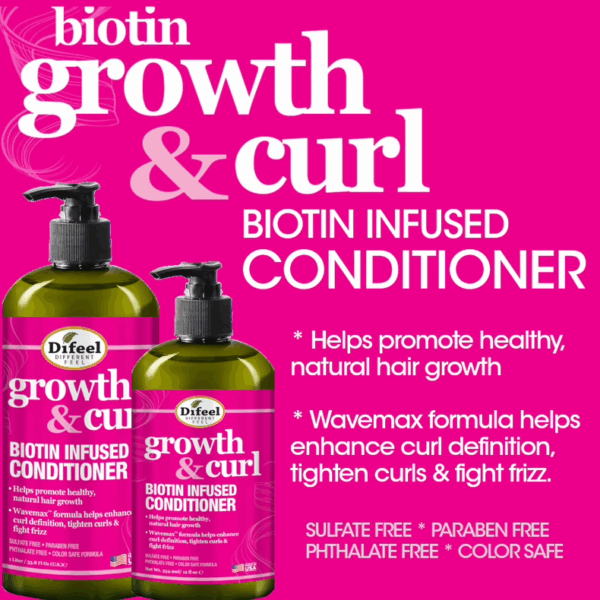 Difeel Growth and Curl Biotin Conditioner 354ml / 12oz
