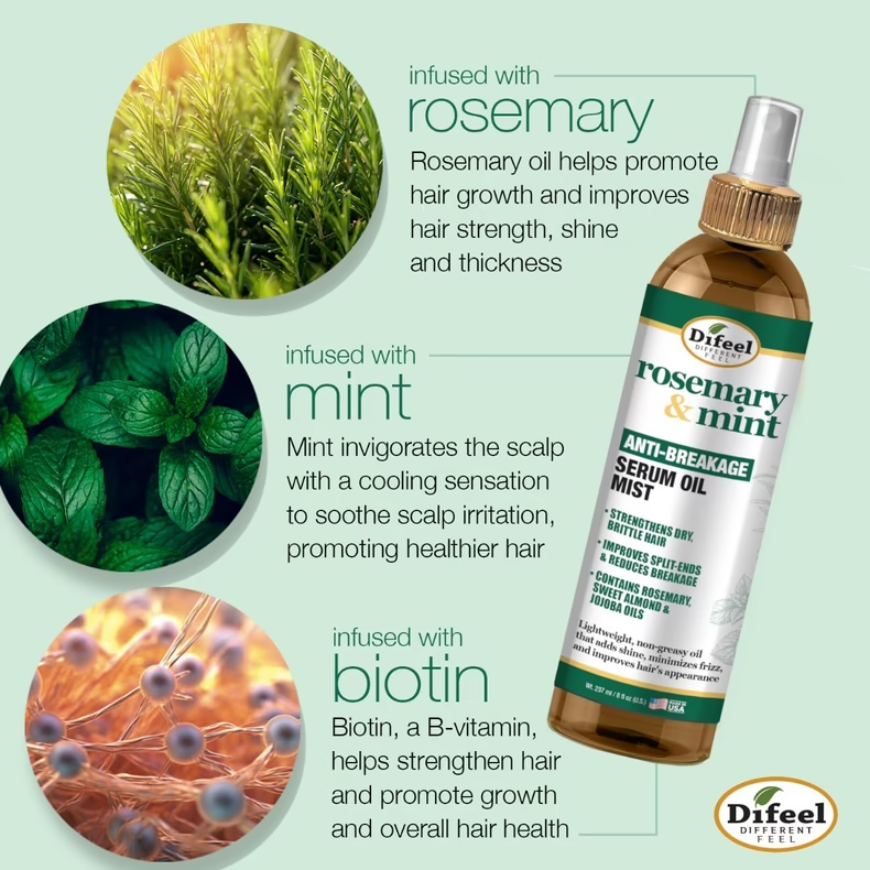 Difeel Anti-Breakage Serum Oil Mist Rosemary Mint 237ml / 8 oz