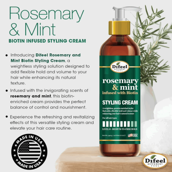 Difeel Rosemary & Mint Styling Cream 12oz