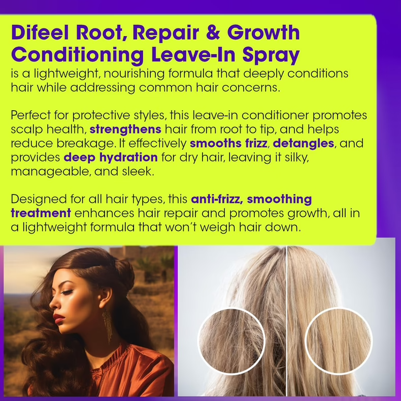 Difeel Root, Repair & Growth Conditioning Leave-in Spray 237ml / 8oz