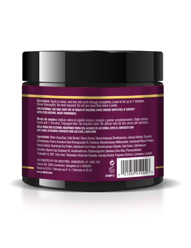 Difeel Pomegranate Manuka Honey Hair Mask 12oz